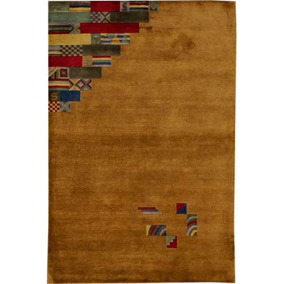 Hand-Knotted High-Quality Gold Area Rug