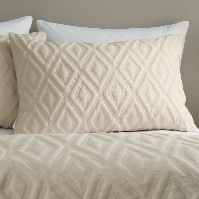 Jacob Geo Soft Touch Duvet Cover Set, Beige, Double Duvet Cover + 2 Standard Pillowcases