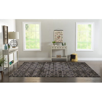 Tapis bleu marine / beige Mildura