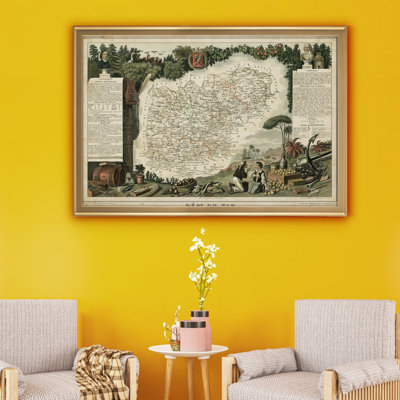 «Atlas National Illustre VII», reproduction d'art sur toile