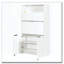 Buffet 69 po avec huche et poste de travail pliable, armoire de rangement multifonctionnelle avec tablette réglable et prise de courant-696453901