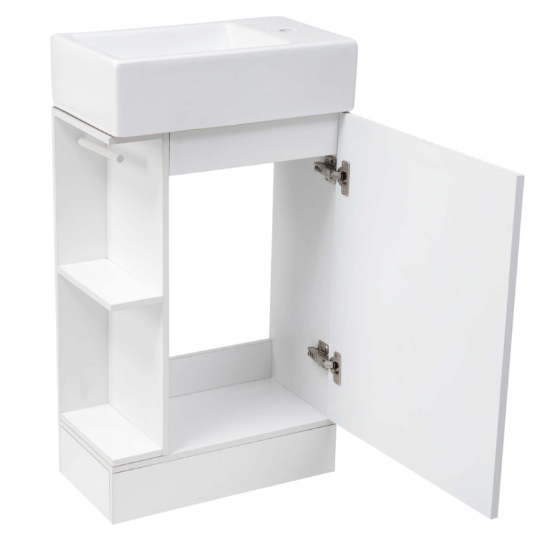 Meuble-lavabo 18,6 po avec lavabo, Blanc