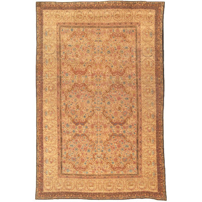 Antique One-of-a-Kind Rectangle 12'10" x 20'8" 1910s Rectangle Wool Area Rug