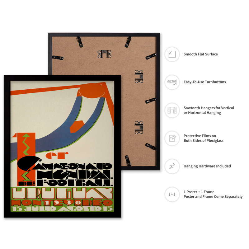 Coupe du monde 1930, Black Framed, Poster, 08"H x 10"W