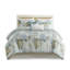 Édredon surdimensionné 6 pièces avec coussin décoratif bleu à imprimé tropical pour une expérience côtière relaxante, lavable à la machine en coton facile d'entretien-124477723