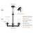 Gislena 3 - Light Glass Dimmable Chandelier