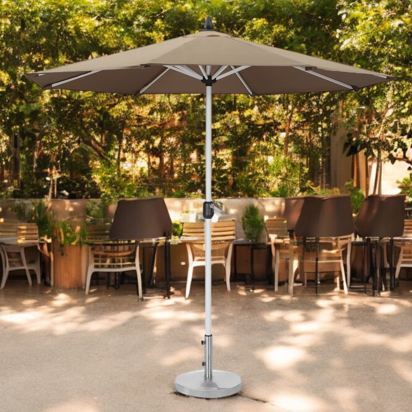 Aynura 9' Umbrella, Gray