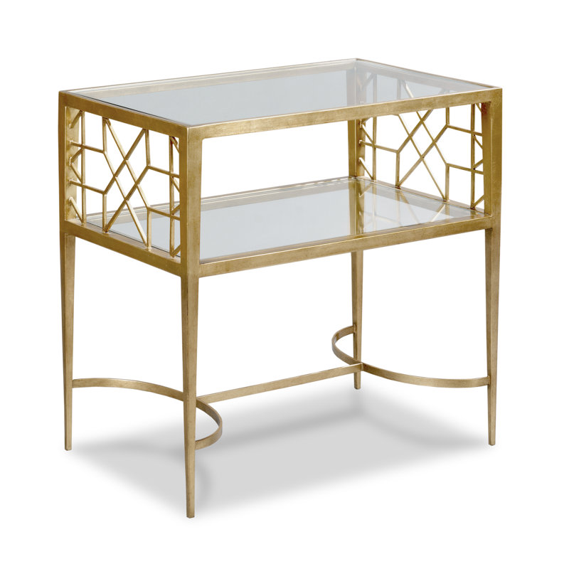 Verona Glass Top End Table