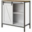 Buffet avec porte de grange coulissante et tablette réglable