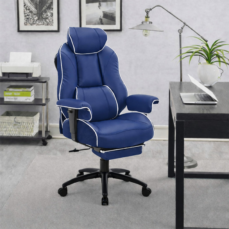 Big & Tall High-Back Ergonomic Office Chair, Blue