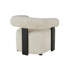 Fauteuil d'appoint incurvé en polyester Jessa