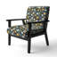 Fauteuil d'appoint rembourré bohémien et éclectique Mindfulness Sanctuary Mediation I
