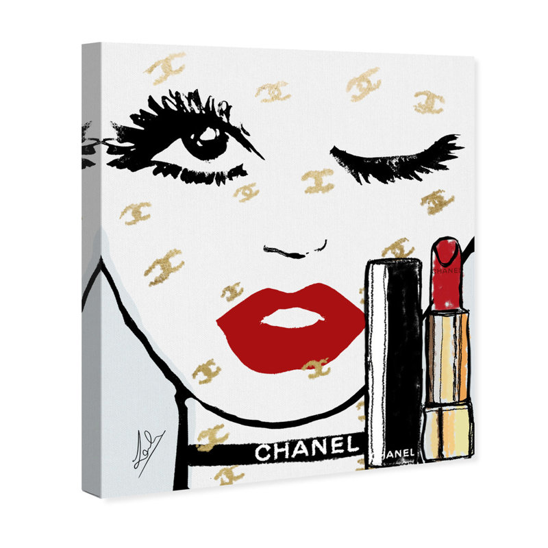 Le Rouge Face - Impression sur toile, H 45 po x l 36 po, Toile tendue
