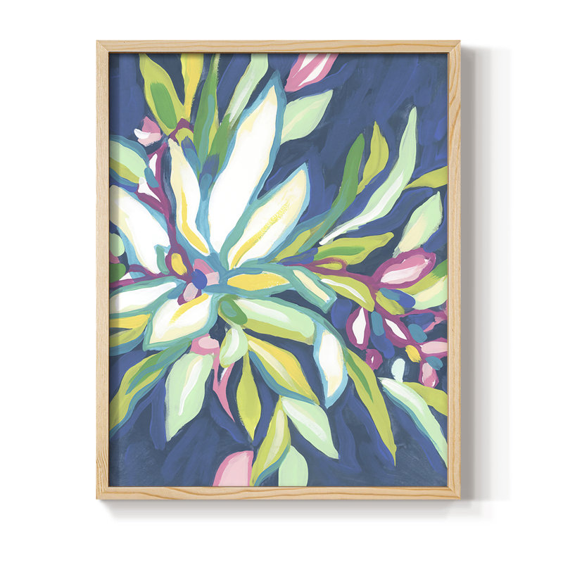 Blue Tropics I, reproduction encadrée - bois massif, H 15 po x l 12 po
