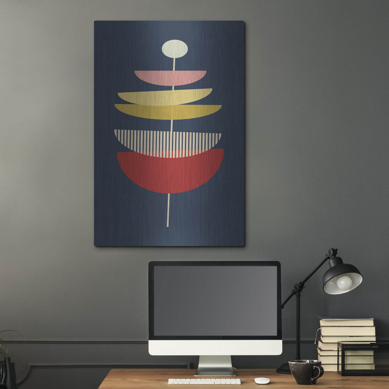 «George Mid Century Modern 5» par Gary Williams, art mural en métal George George, H 36 po x l 24 po