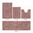 Adelen Premium 2370 GSM 100% Cotton 4 Piece Bath Rug Sets, Machine Washable, Super Absorbent & Tufted Weave Reversible Bath Mat for Bathroom, Shower, and Tub, Oeko-Tex Certified Bathroom Rugs, Pink-732635467-673198623
