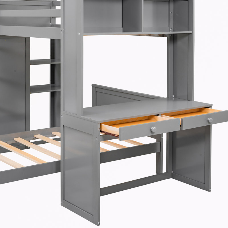Lits pour enfants Finneus, gris