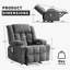 Fauteuil inclinable manuel surdimensionné de 37,4 po avec massage thermique, fauteuil à bascule avec porte-gobelets, poches latérales-1172922698