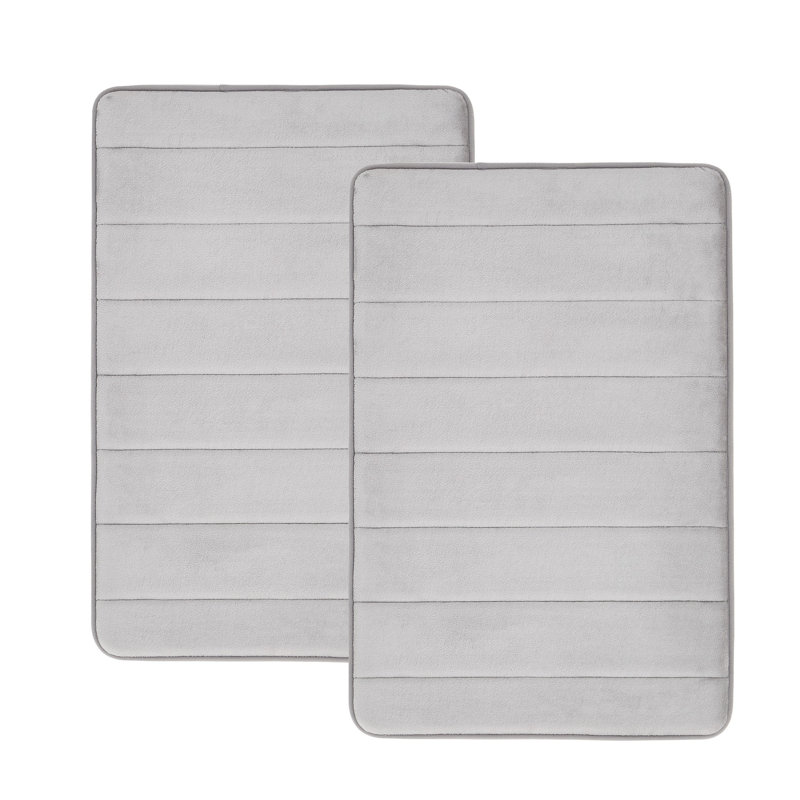 Bath Rug, 17" W x 24" L, Gray