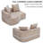 Latitude Run® Boneless No Assembly Required Compression Curved Upholstered Chaise Lounge with Deep Seat-2062444477
