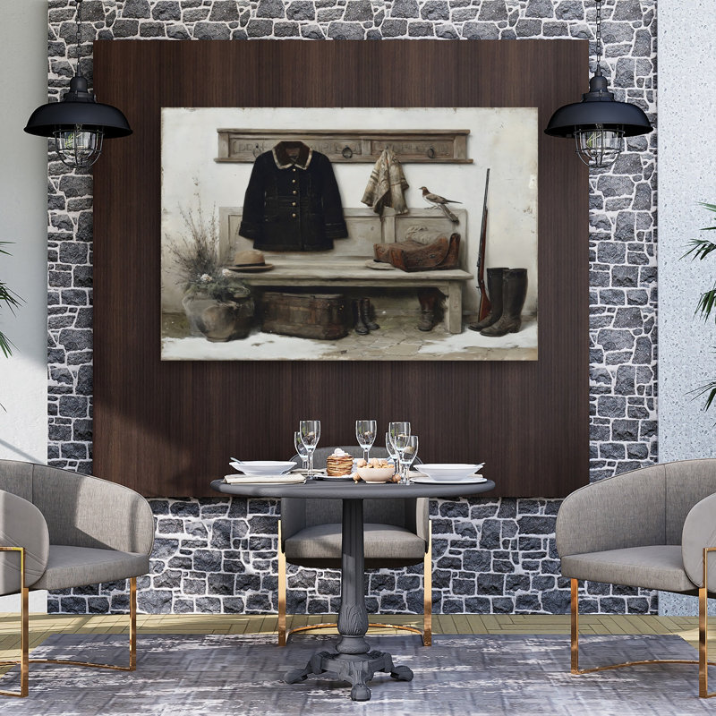 «Hunting Essentials Abstract», reproduction d'art mural contemporain, 40" H x 60" W