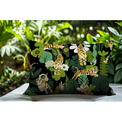Oreiller rectangulaire réversible intérieur / extérieur Tor Tiger