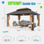 Gazebo de terrasse en aluminium de 4,9 m de large x 3,7 m de profondeur avec housse d'hiver toutes saisons – Gazebo rigide en métal avec moustiquaire et toile imperméable Oxford 300D, porte enroulable à fermeture éclair, fenêtres en filet, transformable en espace de rangement étanche-137634214