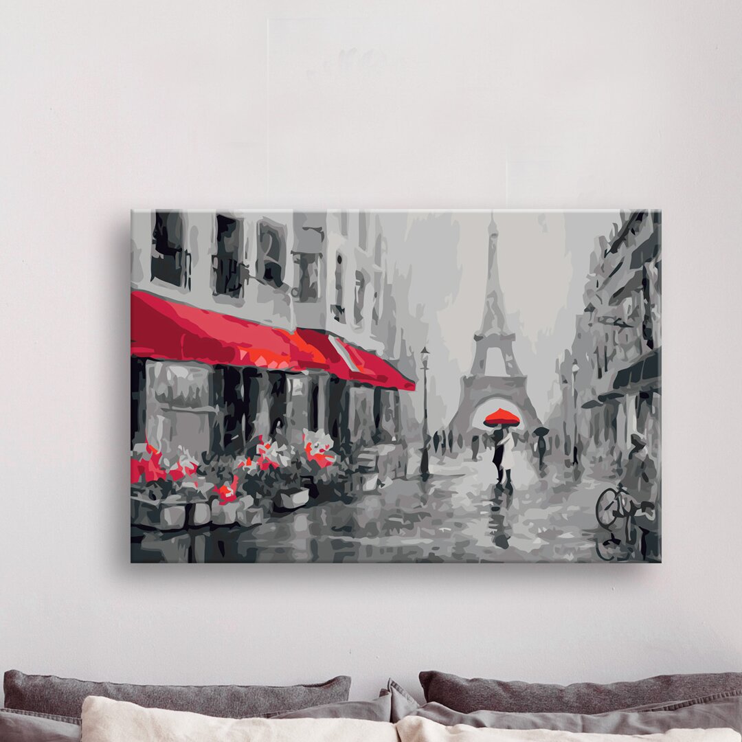 DIY Leinwandbild-Set Paris im Regen Malen nach Zahlen