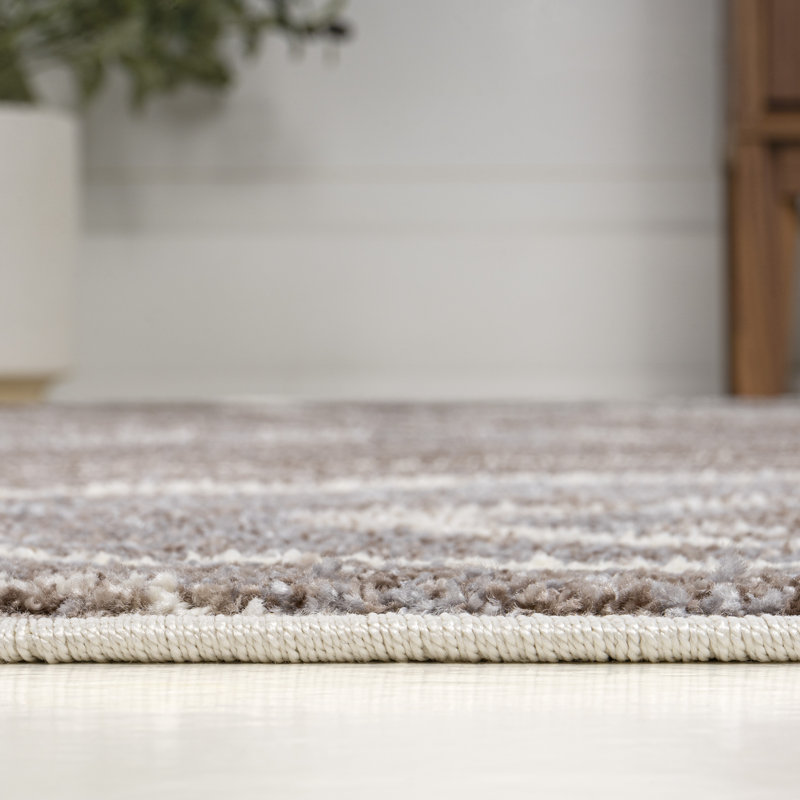 Tapis brun / crème Raghidah, Rectangle de 5 pi x 8 pi