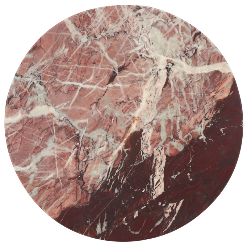 Devlin Marble Drink Table, Red