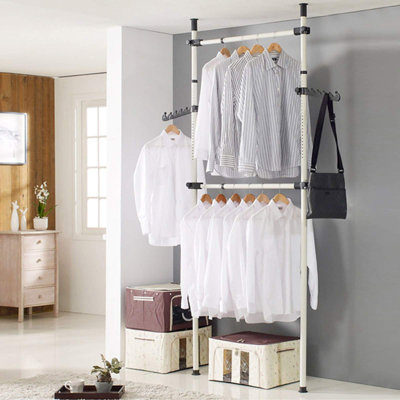 Adjustable Wall Mounted Clothes Rack
