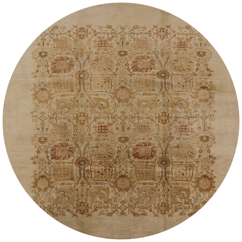 Tapis oriental brun / beige, Rond 5 pi