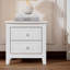 2-Drawer Nightstand For Bedroom, Mid Century Retro Bedside Table With Classic Design,White-2003110936