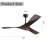 52 Inch Ceiling Fan Without Light, 3 ABS Blades Outdoor Ceiling Fan 6-Speed Reversible DC Motor For Living Room, Bedroom-179534348-179534350