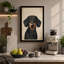 Black and Tan Portrait Modern - Wrapped Canvas-457937812-457937819