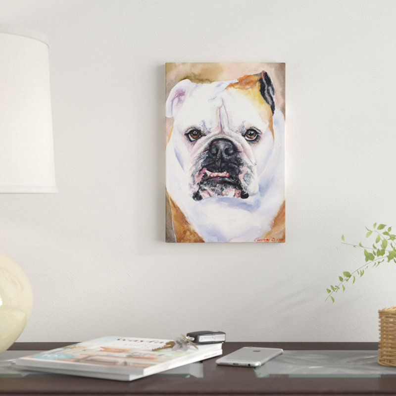 «English Bulldog I», reproduction sur toile, H 18 po x l 12 po x P 1,5 po, Toile tendue, Pas de tapis