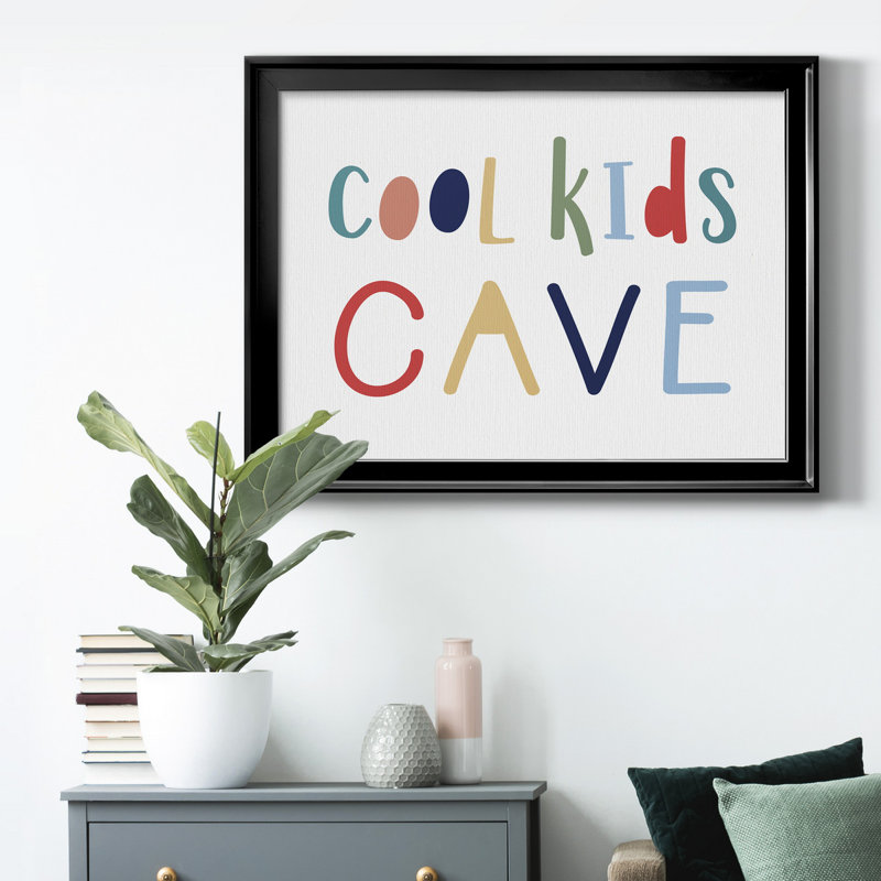 Toile encadrée de qualité supérieure Cool Kids Cave - prête à être accrochée, Noir, H 22,5 po x l 30,5 po x P 1 po