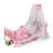 Starlights LED Canopy Metal Doll Bed with Bedding - Pink
