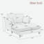 Chaise longue moderne avec coussins-994204110