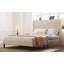 Lit plateforme double, base de lit en métal avec station de charge, aucun sommier nécessaire (beige), silencieux, facile à assembler.-1512593721