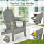 Chaise de patio pliable résistante aux intempéries avec porte-gobelet intégré-1557634410