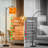  Arc Floor Lamp Watercolor Tall Modern Standing Lamp LED Adjustable Linen Lampshade 3 Color Temperatures