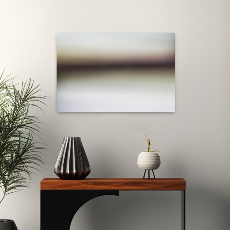 Art contemporain contemporain, paysage de rose abstrait, H 16 po x l 24 po