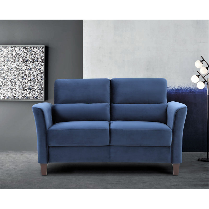 Causeuse à accoudoirs évasés 57,88 po Juniperberry, Bleu foncé