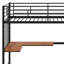 Lit mezzanine en métal avec bureau Dilana-1011321430