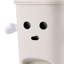 8L Foot Pedal & Press-to-Open Cream White Trash Bin-234158191