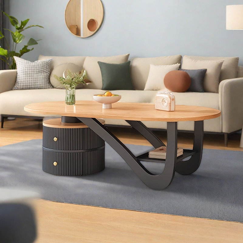 Table basse Luxury, Noir, H 15,74 po x l 47,24 po x P 23,62 po