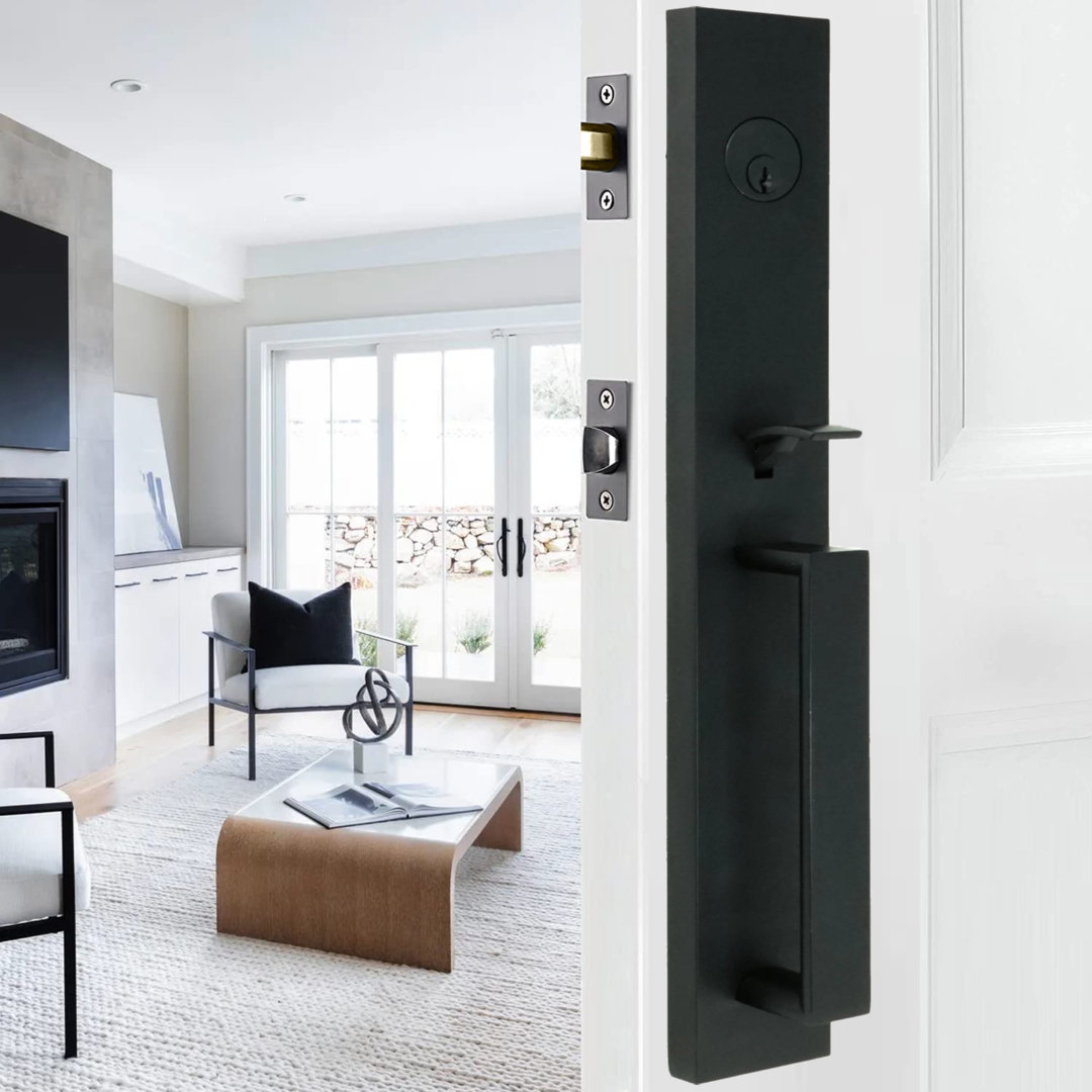 Handle With Lever And Deadbolt Reversible Entry Set Weslock 