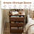 24 Inch 3 Drawer Nightstand With Melamine Surface USB Type C And US Standard Power Outlets-85879174