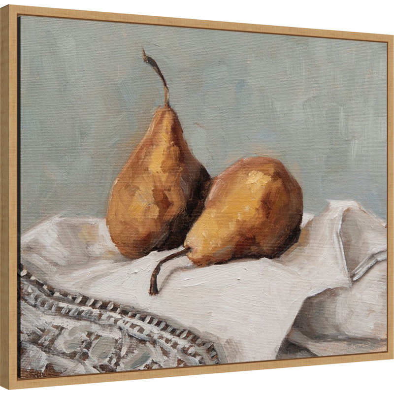 «Paire de poires II» par Marian Parsons, reproduction d'art sur toile encadrée